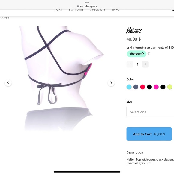 Nwt Bikini halter top - Picture 4 of 7